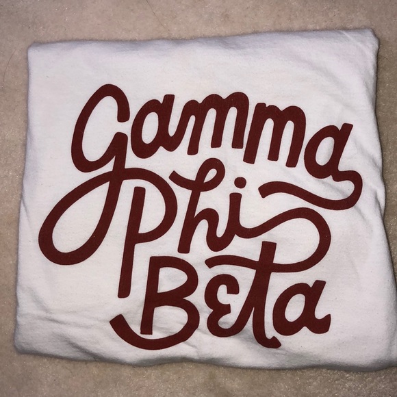 Comfort Colors Tops - White gamma phi beta T-shirt Comfort Colors Tops - White gamma phi beta T-shirt